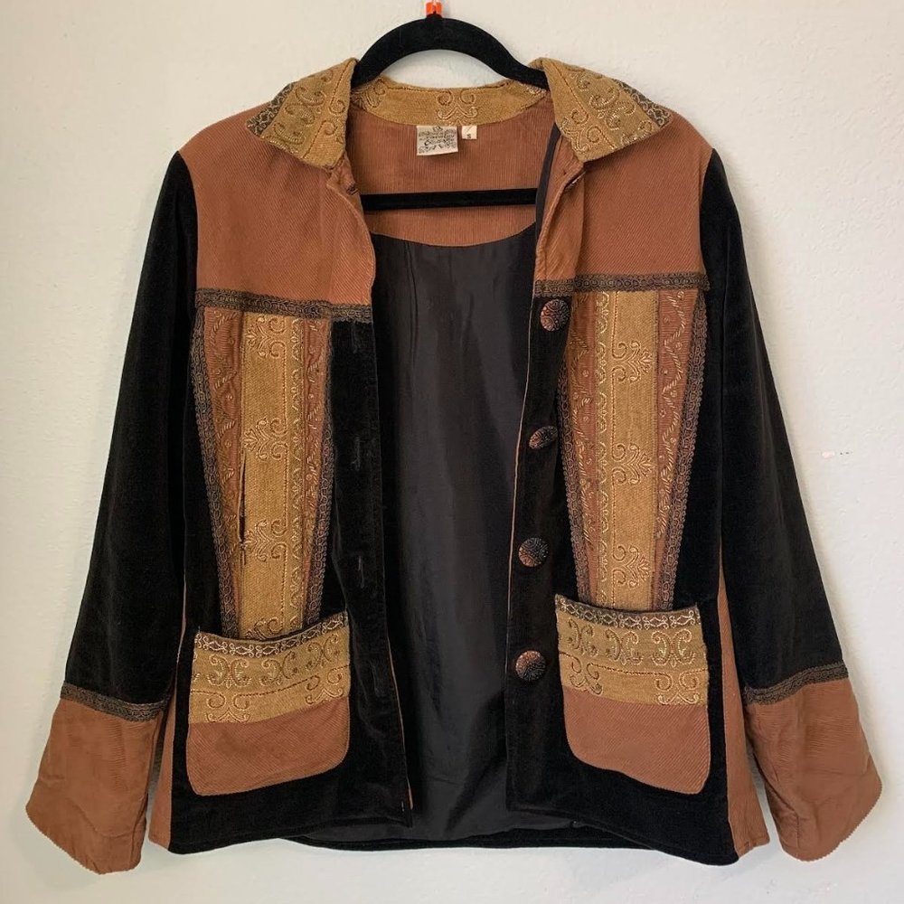 Parsley & Sage Brown Button Down Coat